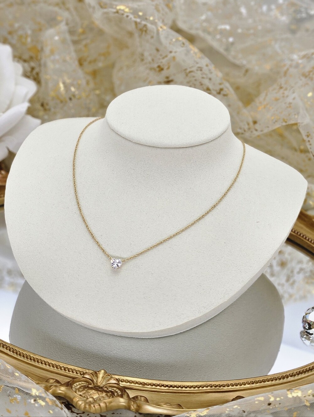 Nadri Heart Pendant Necklace Gold Plated Minimalist Classic Love Dainty Formal